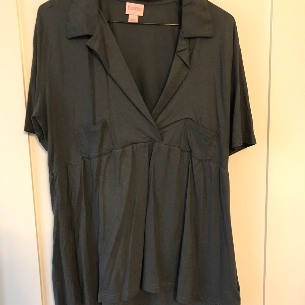 Women's Charcoal Maternity Blouse